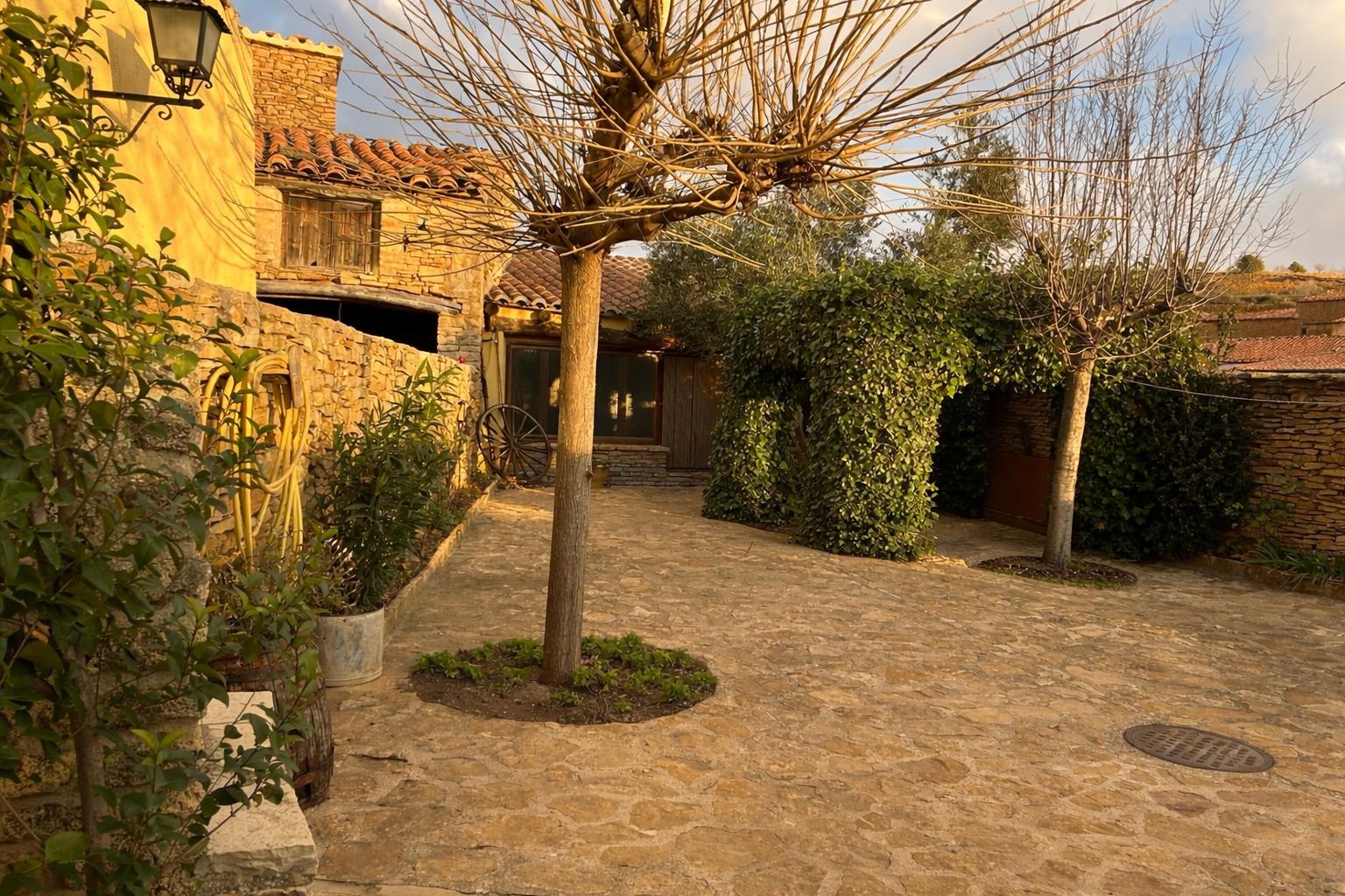 Patio al atardecer